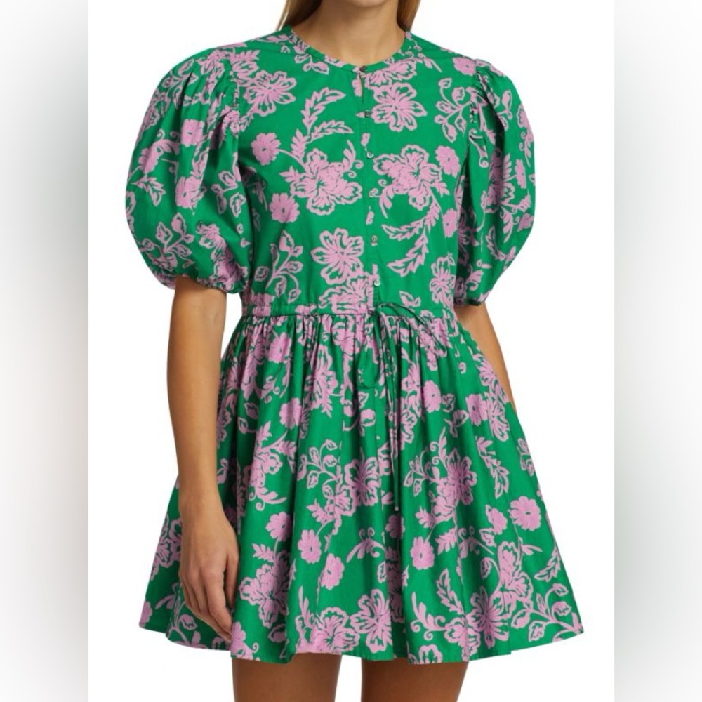 Xirena Aurie Cotton Puff-Sleeve Mini Dress